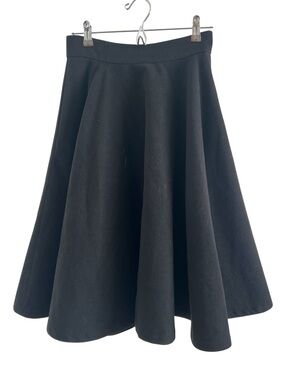 Vintage Classic Black Flared Swing Skirt